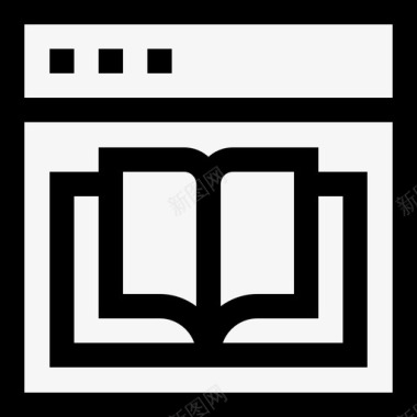 电子书书籍和阅读7线性图标图标