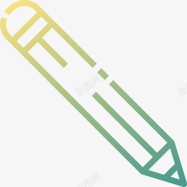 铅笔木工22线颜色图标图标