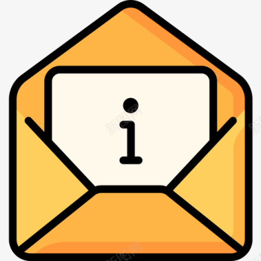 打开电子邮件客户服务6线颜色图标图标