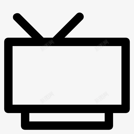 电视电器设备图标svg_新图网 https://ixintu.com 娱乐 家庭 电器 电视 设备