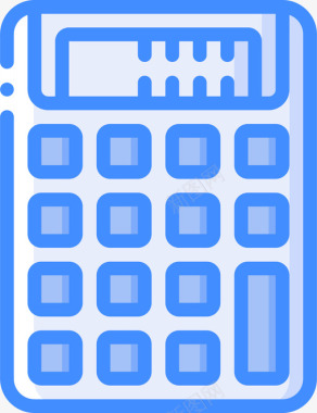 计算器文具59蓝色图标图标