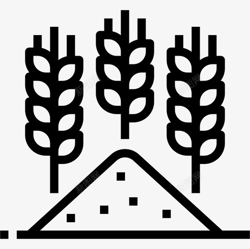 小麦农场47直交图标svg_新图网 https://ixintu.com 农场47 小麦 直交