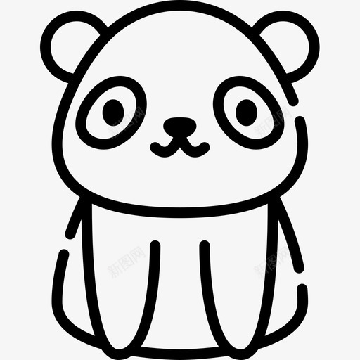 熊猫动物55直系图标svg_新图网 https://ixintu.com 动物 熊猫 直系