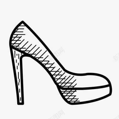 鞋时尚女性图标图标