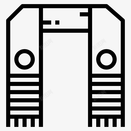 围巾冬季69直纹图标svg_新图网 https://ixintu.com 冬季69 围巾 直纹