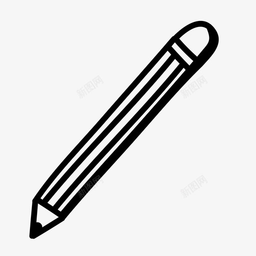 铅笔画画学习图标svg_新图网 https://ixintu.com 上学 写作 回到学校 学习 画画 铅笔