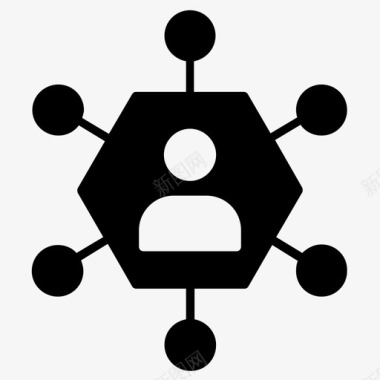 用户网络向量商业社区通信网络图标图标