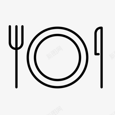 晚餐课程食物图标图标