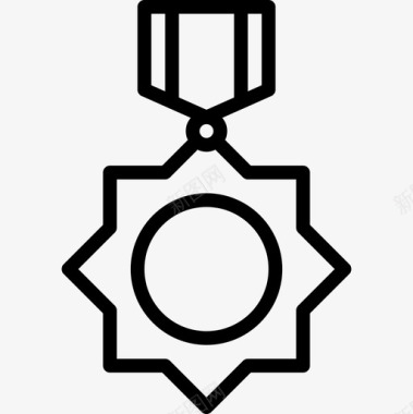 奖章奖章和徽章8大纲图标图标