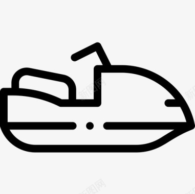 汽艇车辆和运输工具直线图标图标