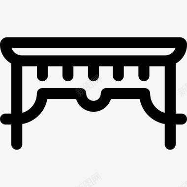 桌子奢侈品商店13直线型图标图标
