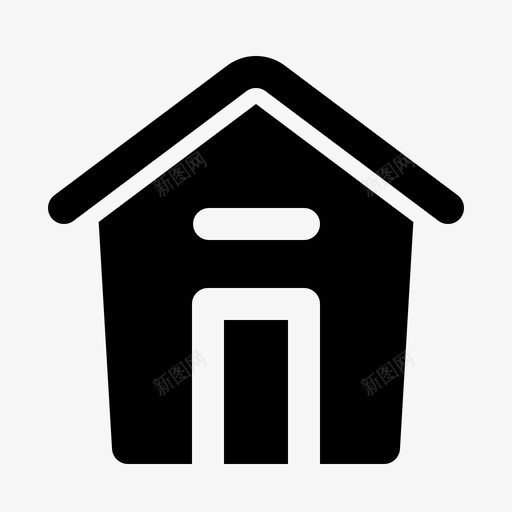 狗窝动物家图标svg_新图网 https://ixintu.com 动物 宠物 房子 狗窝