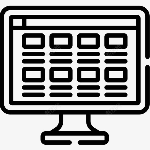 计算机用户体验线性图标svg_新图网 https://ixintu.com 体验 用户 线性 计算机