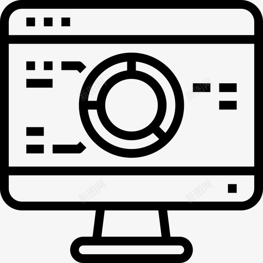 饼图网站和windows界面2线性图标svg_新图网 https://ixintu.com windows 界面 线性 网站 饼图