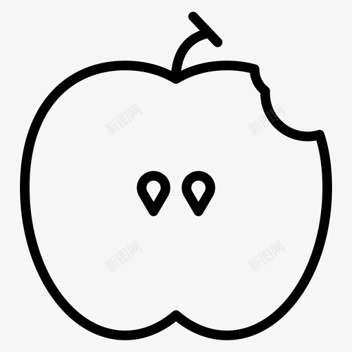 苹果食物水果图标svg_新图网 https://ixintu.com 健康 宝贝 水果 苹果 食物