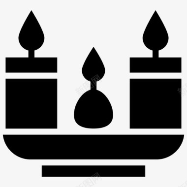 燃烧spa蜡烛燃烧蜡烛蜡烛灯图标图标
