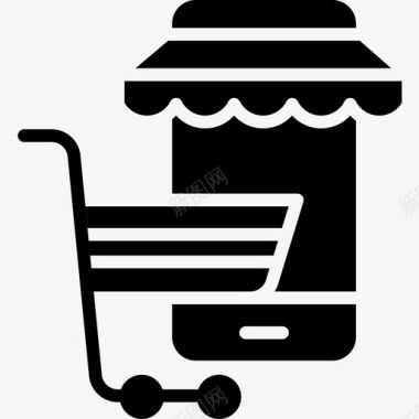 网上购物电子商务119字形图标图标