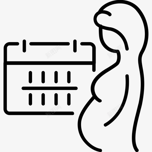 怀孕发育产前图标svg_新图网 https://ixintu.com 产前 发育 妇女 怀孕