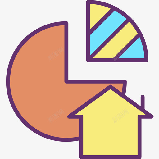 图表房地产178线性彩色图标svg_新图网 https://ixintu.com 图表 彩色 房地产 线性