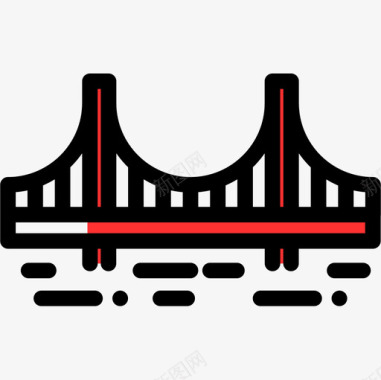 桥城市元素39色彩省略图标图标