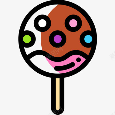 棒棒糖糖果8颜色省略图标图标