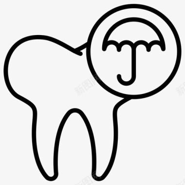 保护牙齿牙医图标图标