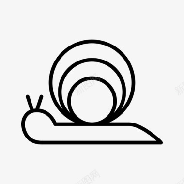 蜗牛懒虫蜗牛壳图标图标