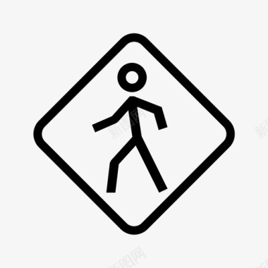 行人标志人行横道交通图标图标