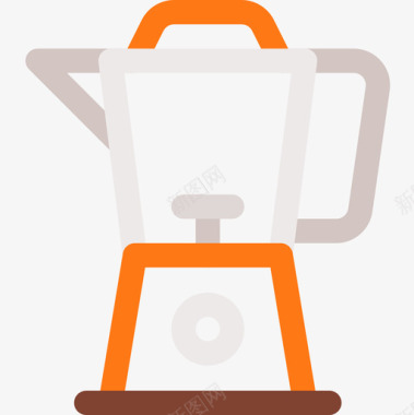 搅拌机18号咖啡厅线性颜色图标图标