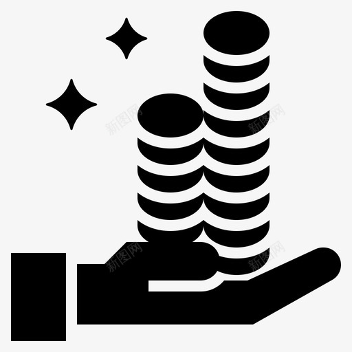 ico硬币首字母图标svg_新图网 https://ixintu.com ico 发行价 硬币 薪水 金融科技字形 首字母