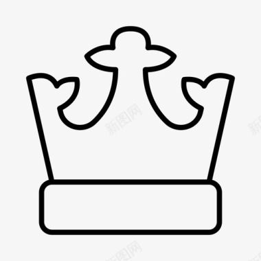 皇冠国王中世纪图标图标