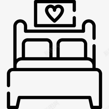 双人床婚礼165直系图标图标