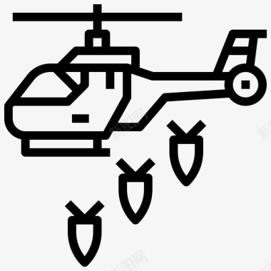 直升机核四号直线型图标图标