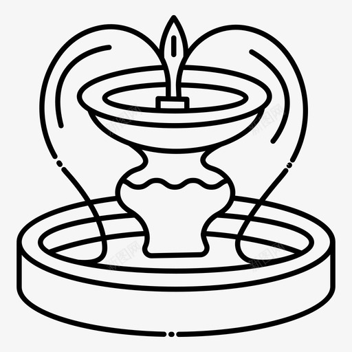 喷泉装饰水图标svg_新图网 https://ixintu.com 喷泉 花园 装饰