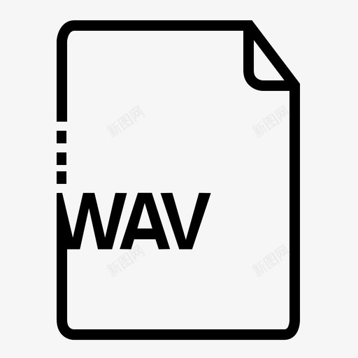 wav类别文件图标svg_新图网 https://ixintu.com wav wav文件 大纲音频文件类型 文件 文件格式 类别 类型