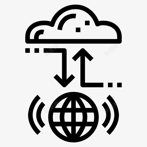 连接天线信号图标svg_新图网 https://ixintu.com wifi 互联网 信号 天线 连接