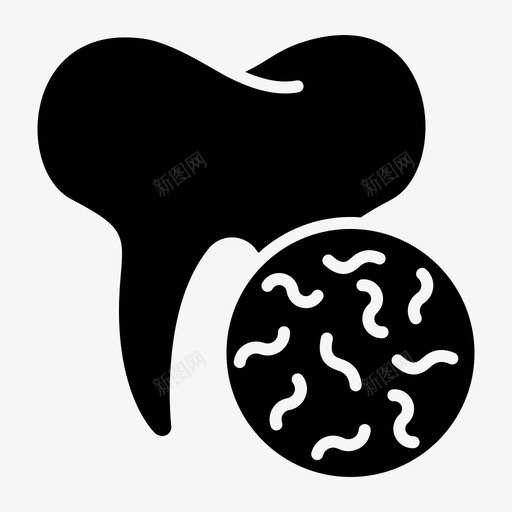 细菌牙齿牙医图标svg_新图网 https://ixintu.com 牙医 牙齿 细菌