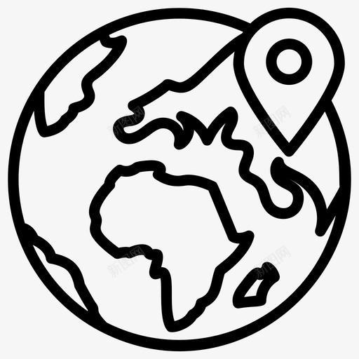 全球位置目的地地理位置图标svg_新图网 https://ixintu.com 全球位置 国际位置 地图 地理位置 导航集 方向线矢量图标 目的地