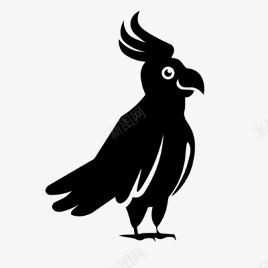 凤头鹦鹉澳大利亚鸟图标图标