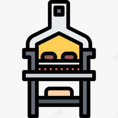 烤箱烧烤27彩色图标图标