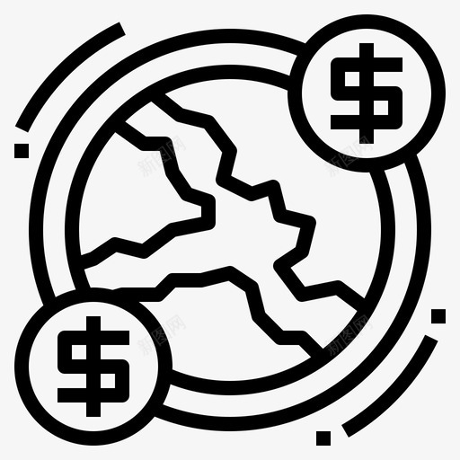 外币商业货币图标svg_新图网 https://ixintu.com atm 商业 国际 外币 货币