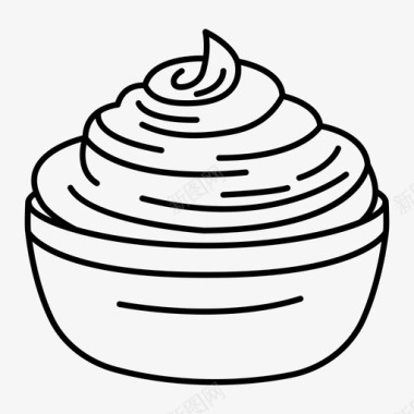 酸奶奶油食物图标图标