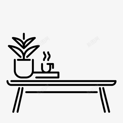 长椅长凳装饰图标svg_新图网 https://ixintu.com 室内 家具 家居装修 装饰 长凳 长椅
