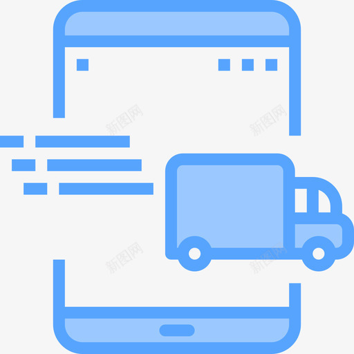 送货车平板电脑应用5蓝色图标svg_新图网 https://ixintu.com 平板电脑应用5 蓝色 送货车
