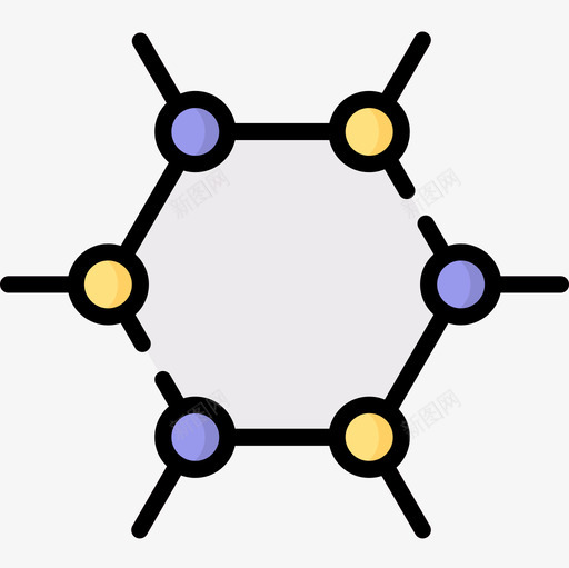 分子核7线状颜色图标svg_新图网 https://ixintu.com 分子 核7 线状颜色