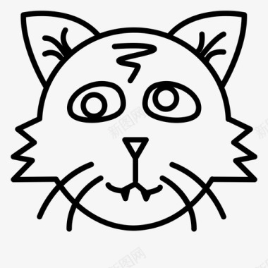 愚蠢的猫猫脸图标图标