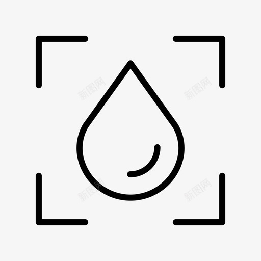 水水滴焦点图标svg_新图网 https://ixintu.com 水 水滴 液体 焦点