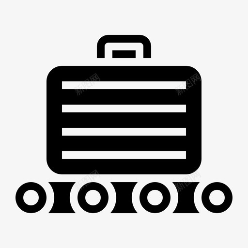 行李领取处机场行李传送带图标svg_新图网 https://ixintu.com 传送带 固体 机场 行李 领取