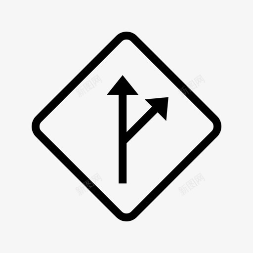 偏离标志广告牌道路方向图标svg_新图网 https://ixintu.com 偏离标志 广告牌 标志牌 道路方向 道路标志牌