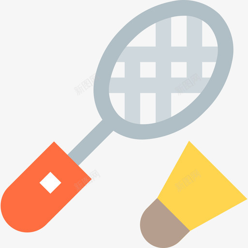 羽毛球运动和游戏1平手图标svg_新图网 https://ixintu.com 平手 羽毛球 运动和游戏1